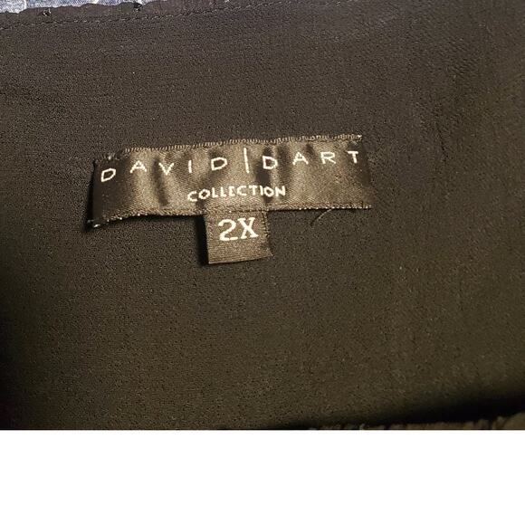 David Dart Collection Size 2X (TIGHT FITTING) 1X Sequin Black Sleeveless Blouse - Picture 5 of 9